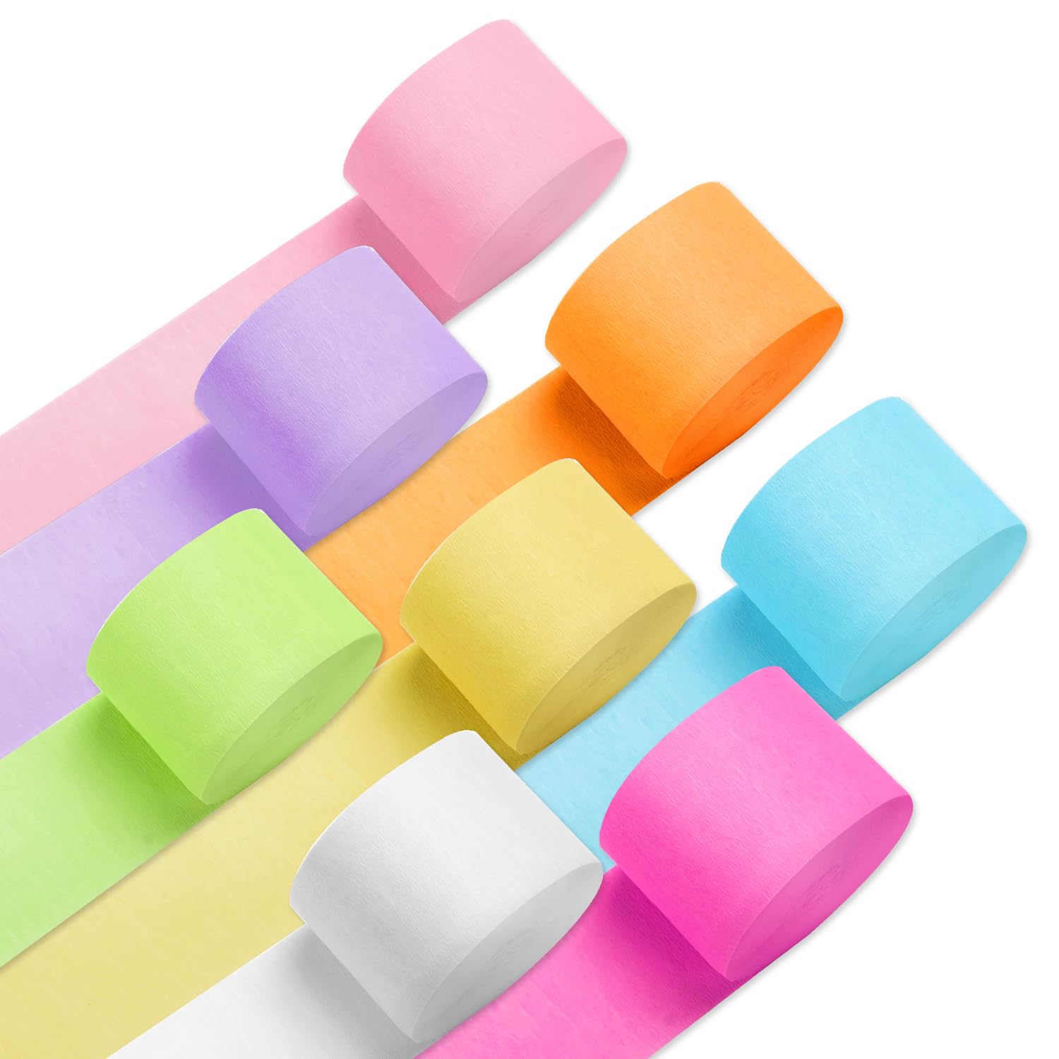 Amazon.com: PIGETALE Crepe Paper Streamers, 8 Rolls 656ft Party